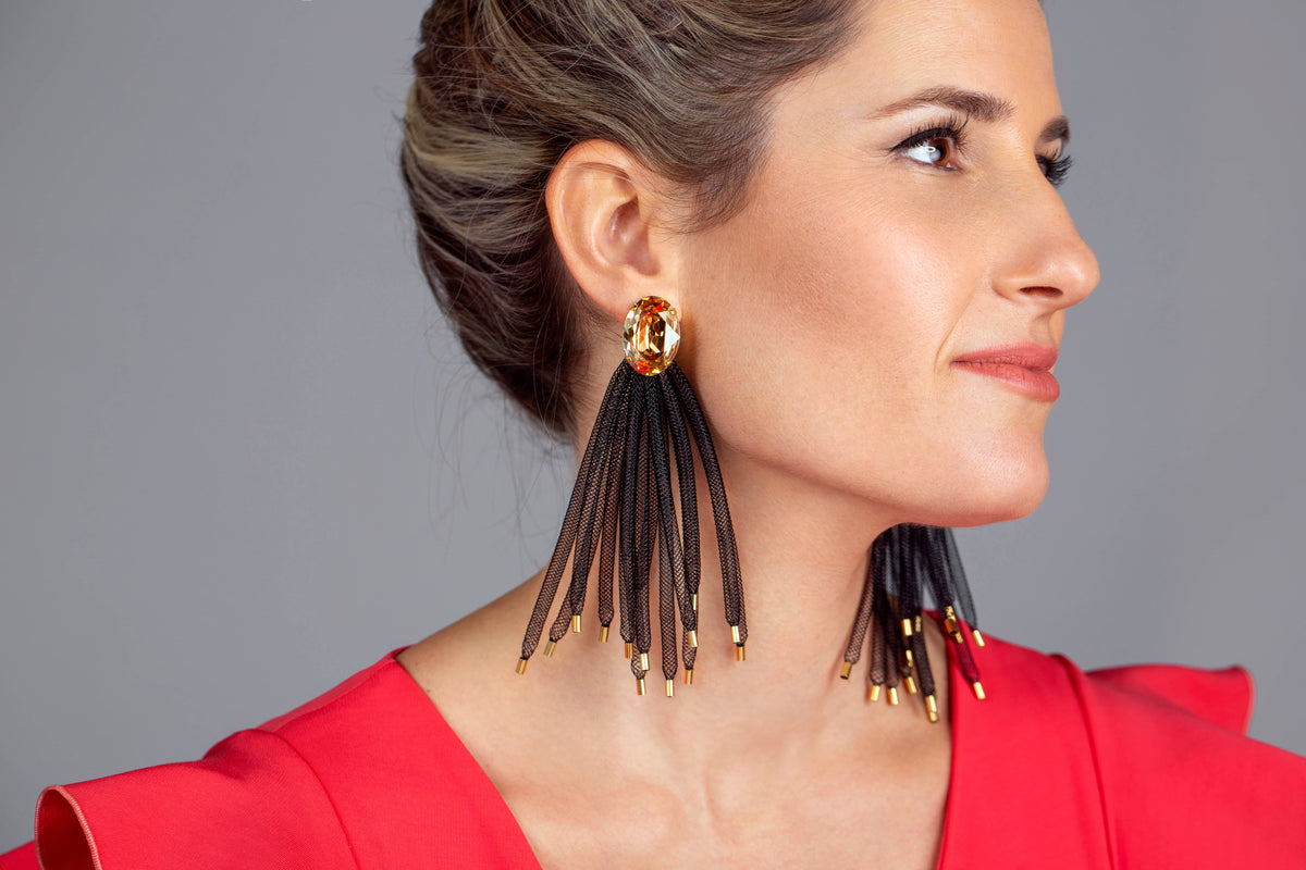 ★MIDNIGHT MOMENT.★ sheer bold earring Designer fashion, Seoul-fully created | W Concept